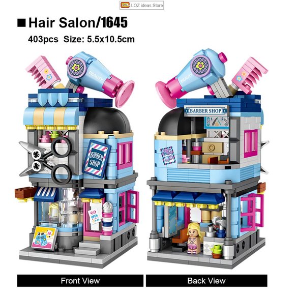 LOZ MINI Blocks - Kids Building Toys Bricks - Barber Shop - Picture 1 of 3